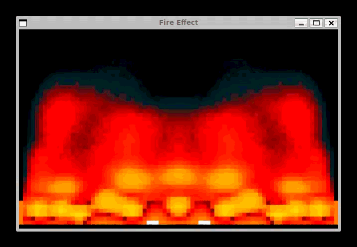 Complect fire effect - Jare 1993 algorithm running in a language I wrote